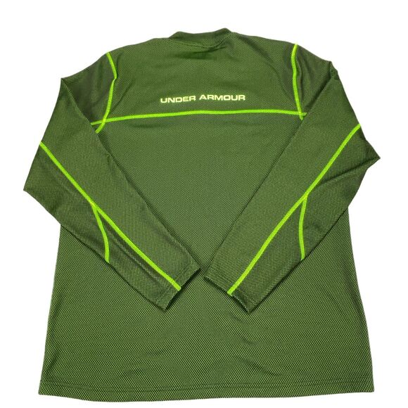 Under armour Activewear Top Men's XL Green ColdGear Skateboarding Quarter Zip - Picture 2 of 16